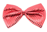 Red Large Sequin Polka Dots Bow Tie - Fancy Dress Costume Party