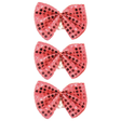 3x Red Sequin Polka Dots Bow Tie Bulk Pack - Fancy Dress Clown Costume Party