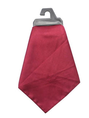 Mens Burgundy Pocket Square - Satin Handkerchief for Suits/Wedding/Party