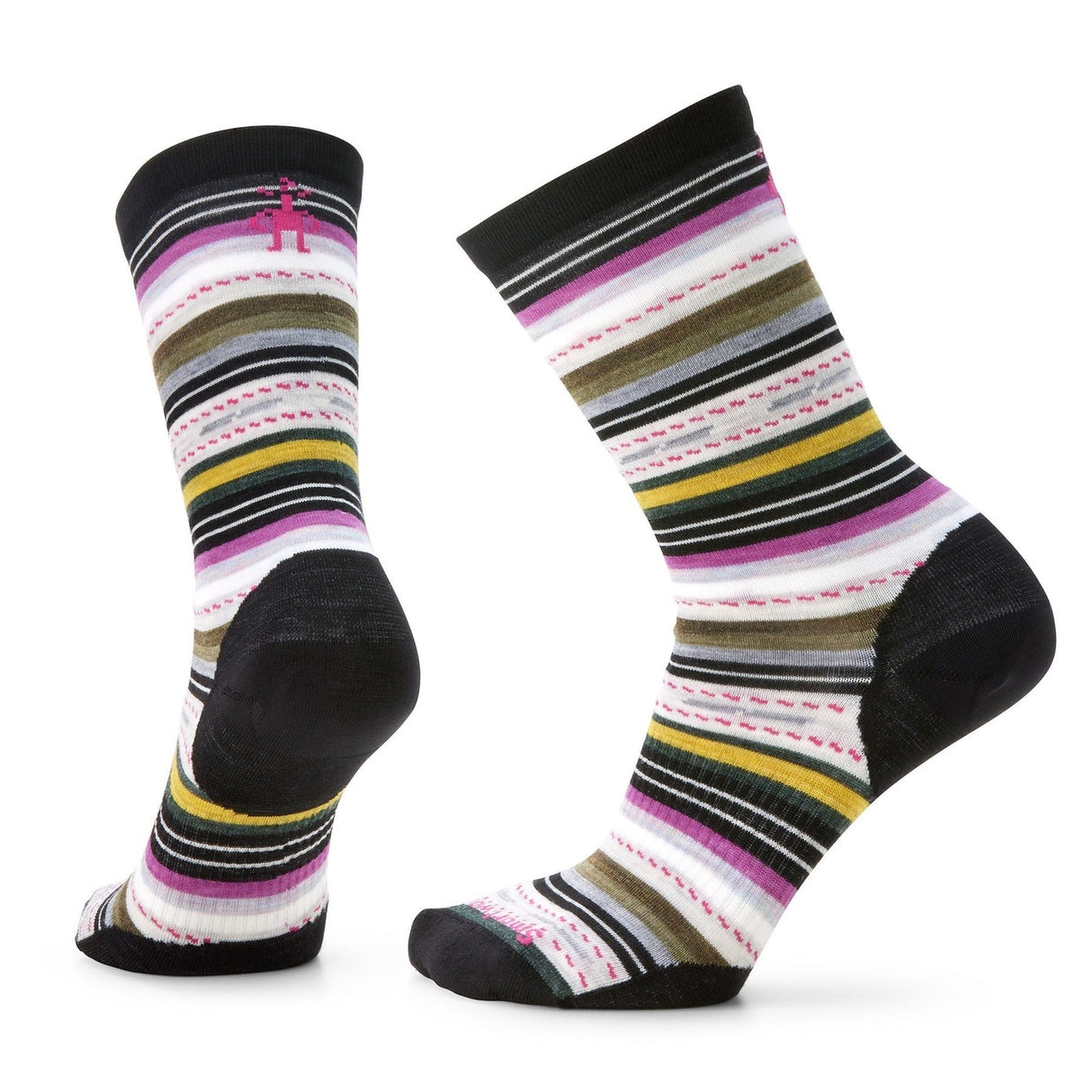 Smartwool Everyday Margarita Womens Merino Crew Socks - Black - M