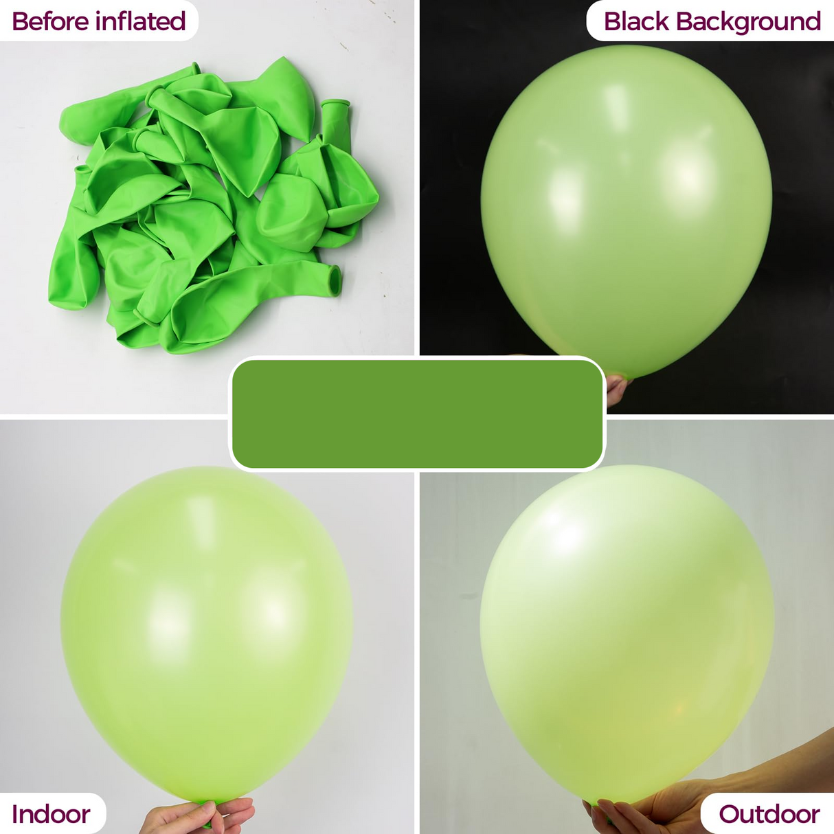 24pcs Green & Yellow (Gold) Rubber Balloons for Australia Day & more (30cm) - 12 of Each