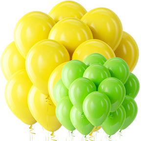 24pk Green & Yellow Rubber Balloons 30cm - 12 of Each (Australia Day & Party)