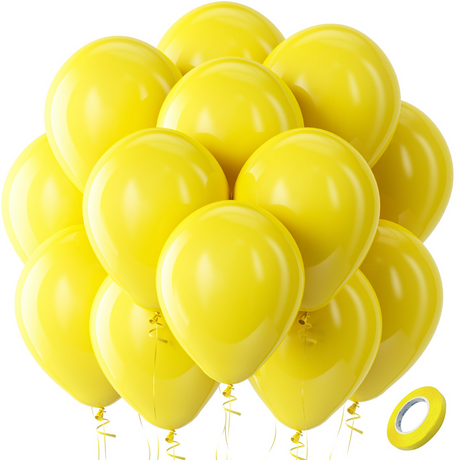 12pk Yellow Rubber Ballons for Australia Day & more (30cm)