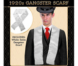 White Silky Tasselled Scarf - 1920s Gatsby/Hollywood Gangster Costume (Fancy Dress)
