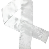 White Silky Tasselled Scarf - 1920s Gatsby/Hollywood Gangster Costume (Fancy Dress)