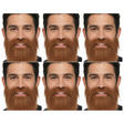 6x Brown Costume Beard & Moustache Bulk Pack - Fake Facial Hair for Parties/Halloween/Fancy Dress