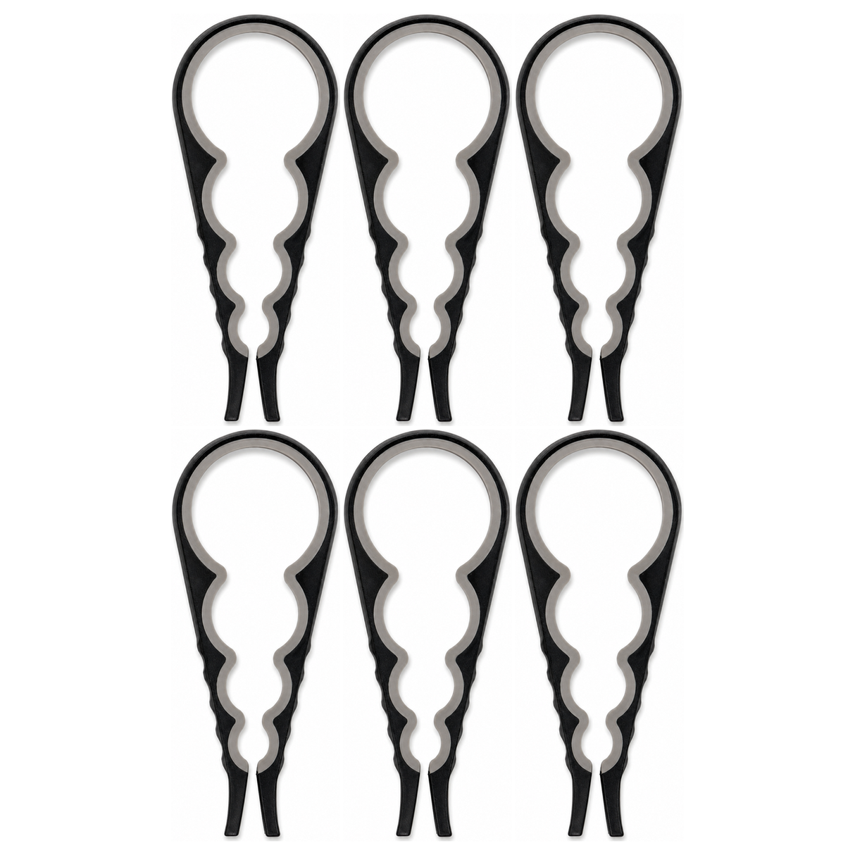 6x Silicone Multi Purpose Bottle & Jar Opener Bulk Pack - Easy Grip