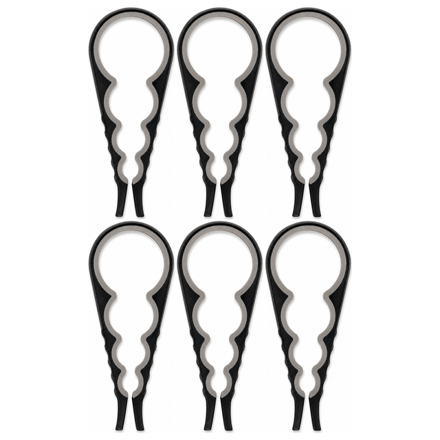 6x Silicone Multi Purpose Bottle & Jar Opener Bulk Pack - Easy Grip