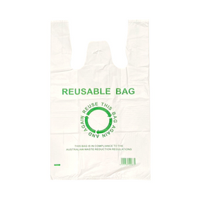 245pcs 45×74cm Jumbo Eco Reusable Plastic Singlet Shopping Bags