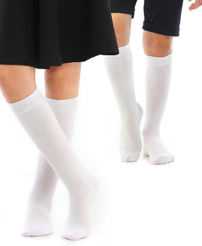 1x Kids Cotton Knee High School Socks - Girls/Boys Seamless