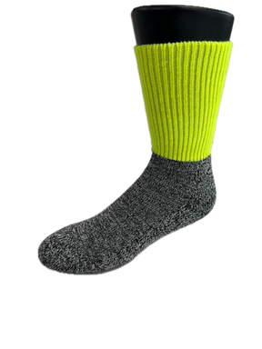 1 Pair Woolen Thermal Yellow HI VIS SOCKS - High Visibility Safety Workwear