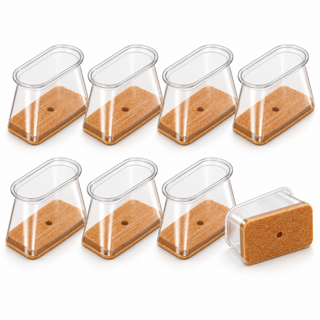 8x Extra Large Silicone Chair Leg Floor Protector Caps Bulk Pack - Furniture & Table Feet Cover Pads