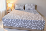 Geo Abstract Pure Cotton Fitted Bed Sheet + Pillowcase Set