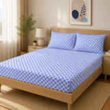 Indi Pure Cotton Fitted Bed Sheet + Pillowcase Set