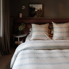 100% Cotton Yarn Dyed Duvet Quilt Cover Set w/ 2 Pillow Cases in Riviera