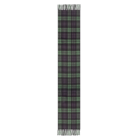 Dents Heritage Tartan Check Cashmere Scarf - Black Watch (w/ Tassels & Gift Box)