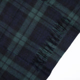 Dents Heritage Tartan Check Cashmere Scarf - Black Watch (w/ Tassels & Gift Box)