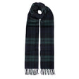 Dents Heritage Tartan Check Cashmere Scarf - Black Watch (w/ Tassels & Gift Box)