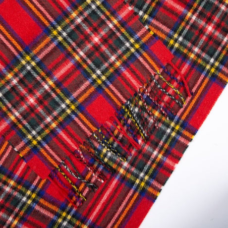 Dents Heritage Tartan Check Cashmere Scarf - Royal Stewart (w/ Tassels & Gift Box)