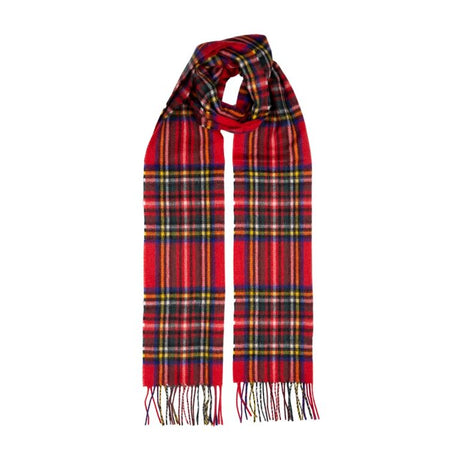 Dents Heritage Tartan Check Cashmere Scarf - Royal Stewart (w/ Tassels & Gift Box)