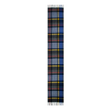 Dents Heritage Bold Check Cashmere Scarf - Night Sky (w/ Tassels & Gift Box)
