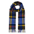 Dents Heritage Bold Check Cashmere Scarf - Night Sky (w/ Tassels & Gift Box)