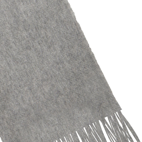 Dents Heritage Plain Cashmere Wool Scarf - Dove Grey (w/ Tassels & Gift Box)