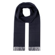 Dents Heritage Plain Cashmere Scarf - Navy Blue (w/ Tassels & Gift Box)