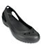 Crocs Womens Kadee Work Flat Relaxed Fit Shoes Slip On Flats Slippers - Black