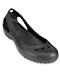 Crocs Womens Kadee Work Flat Relaxed Fit Shoes Slip On Flats Slippers - Black