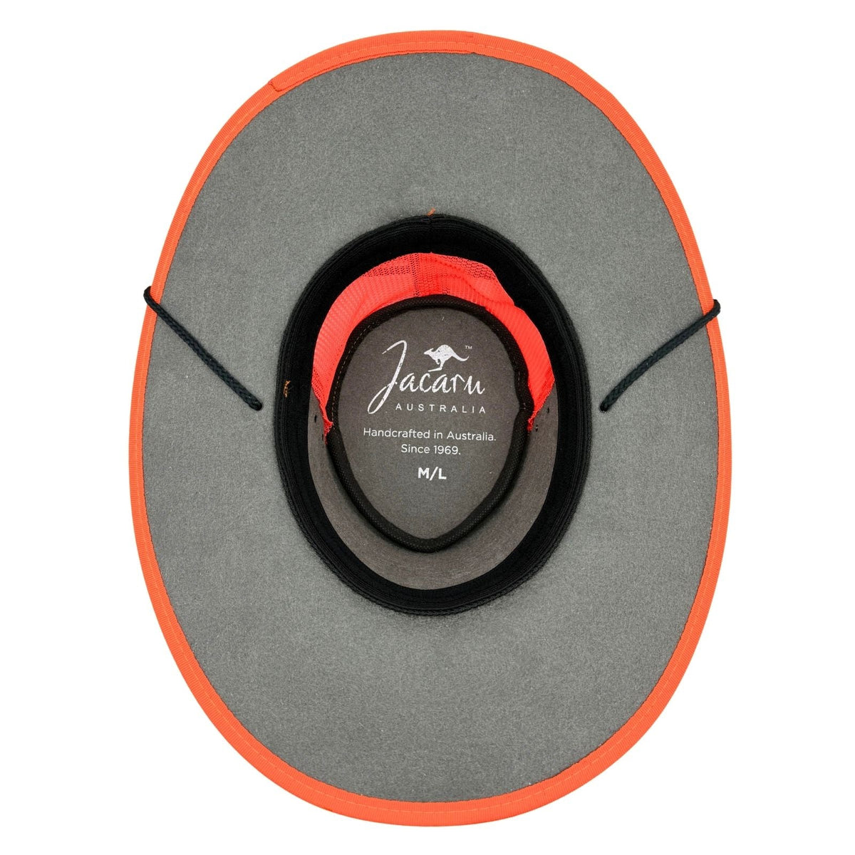 Jacaru 2017 Safety Breeze Canvas Hi-Vis Hat - Fluro Orange (Mesh Crown Chin Strap & UPF 50+ Made in Australia)