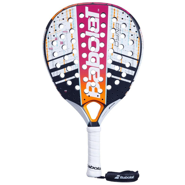 Babolat Dyna Energy Womens Padel Racquet Racket 330g in Pink/Orange/White
