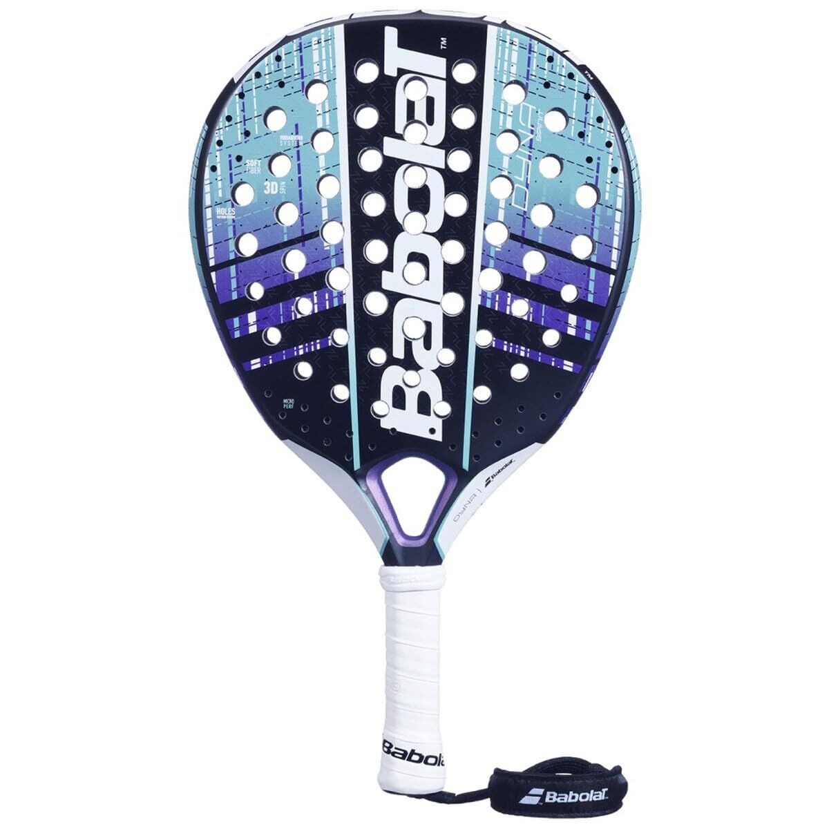 Babolat Dyna Spirit Padel Racquet Adult in Black/Purple