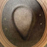 Crushable 100% Wool Felt Fedora Brim Hat - Charcoal