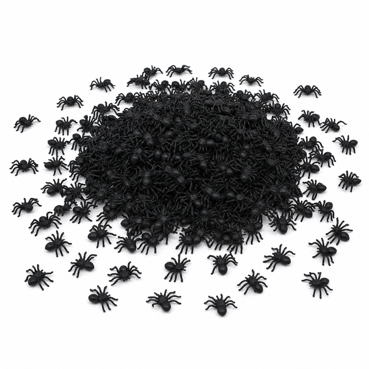 120x Mini Fake Spiders Bulk Pack - Trick/Prank Halloween Scary Arachnid Bug Toy (Party Gag)