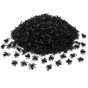 240x Mini Fake Spiders Bulk Pack - Trick/Prank Halloween Scary Arachnid Bug Toy (Party Gag)