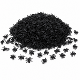 240x Mini Fake Spiders Bulk Pack - Trick/Prank Halloween Scary Arachnid Bug Toy (Party Gag)