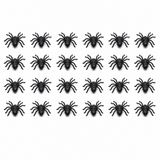 24x Mini Fake Spiders  - Trick/Prank Halloween Scary Arachnid Bug Toy (Party Gag)