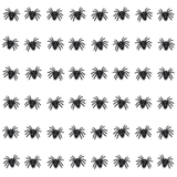 48x Mini Fake Spiders Pack - Trick/Prank Halloween Scary Arachnid Bug Toy (Party Gag)
