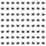 72x Mini Fake Spiders Pack - Trick/Prank Halloween Scary Arachnid Bug Toy (Party Gag)