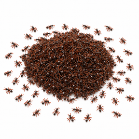 120x Mini Fake Ants Trick Toy Bulk Pack - Halloween Prank Bug Set (Scary Gag)