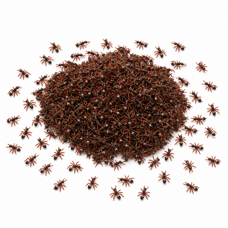 120x Mini Fake Ants Trick Toy Bulk Pack - Halloween Prank Bug Set (Scary Gag)