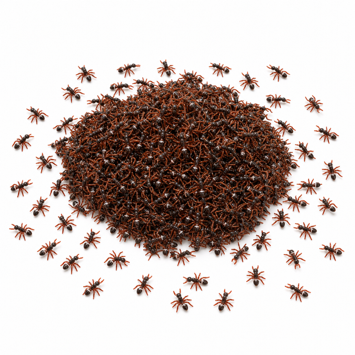 120x Mini Fake Ants Trick Toy Bulk Pack - Halloween Prank Bug Set (Scary Gag)