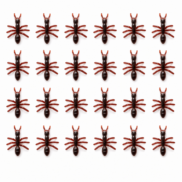 24x Mini Fake Ants Trick Toy - Halloween Prank Bug Set (Scary Gag)