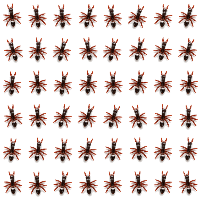 48x Mini Fake Ants Trick Toy Pack - Halloween Prank Bug Set (Scary Gag)