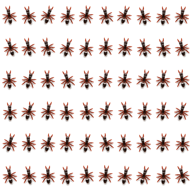 60x Mini Fake Ants Trick Toy Pack - Halloween Prank Bug Set (Scary Gag)
