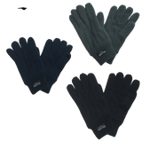 3M THINSULATE Knitted Fleece Gloves Winter Warmers Snow Ski Thermal Plain - Black
