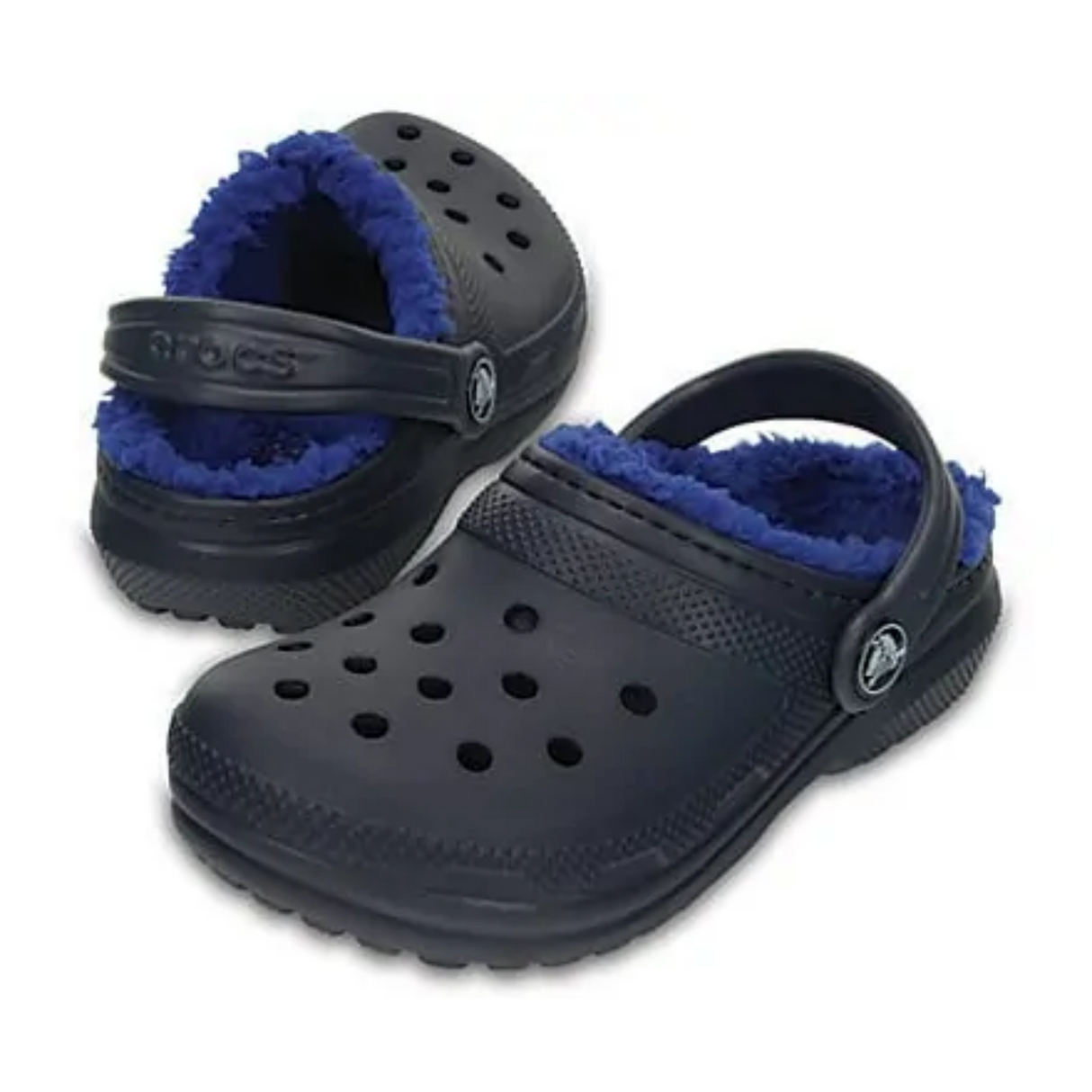 Crocs Kids Classic Lined Clog Warm Childrens Unisex - Navy Blue