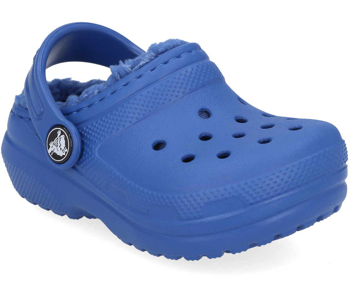 Crocs Kids Lined Clog Childrens Unisex Shoes - Blue Jean