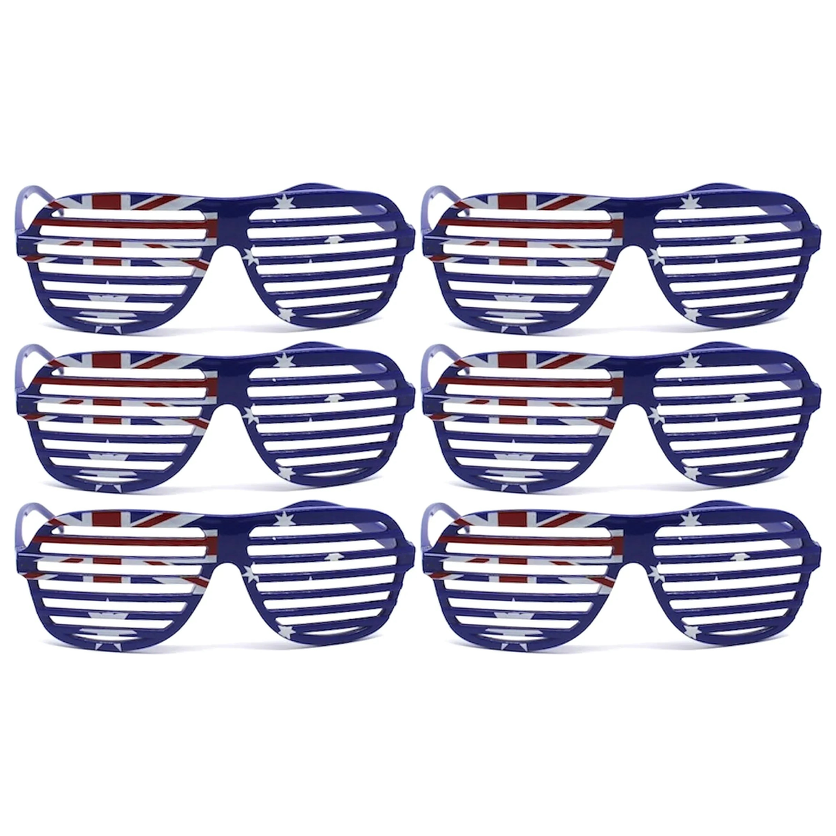 6x Australia Flag Sunglasses for Party and Costumes (Bulk Pack)
